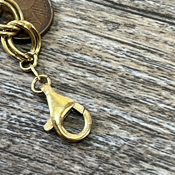 Estate Antique 7” Foreign Coin Charm Bracelet 925 Italy - Picture 5 of 9